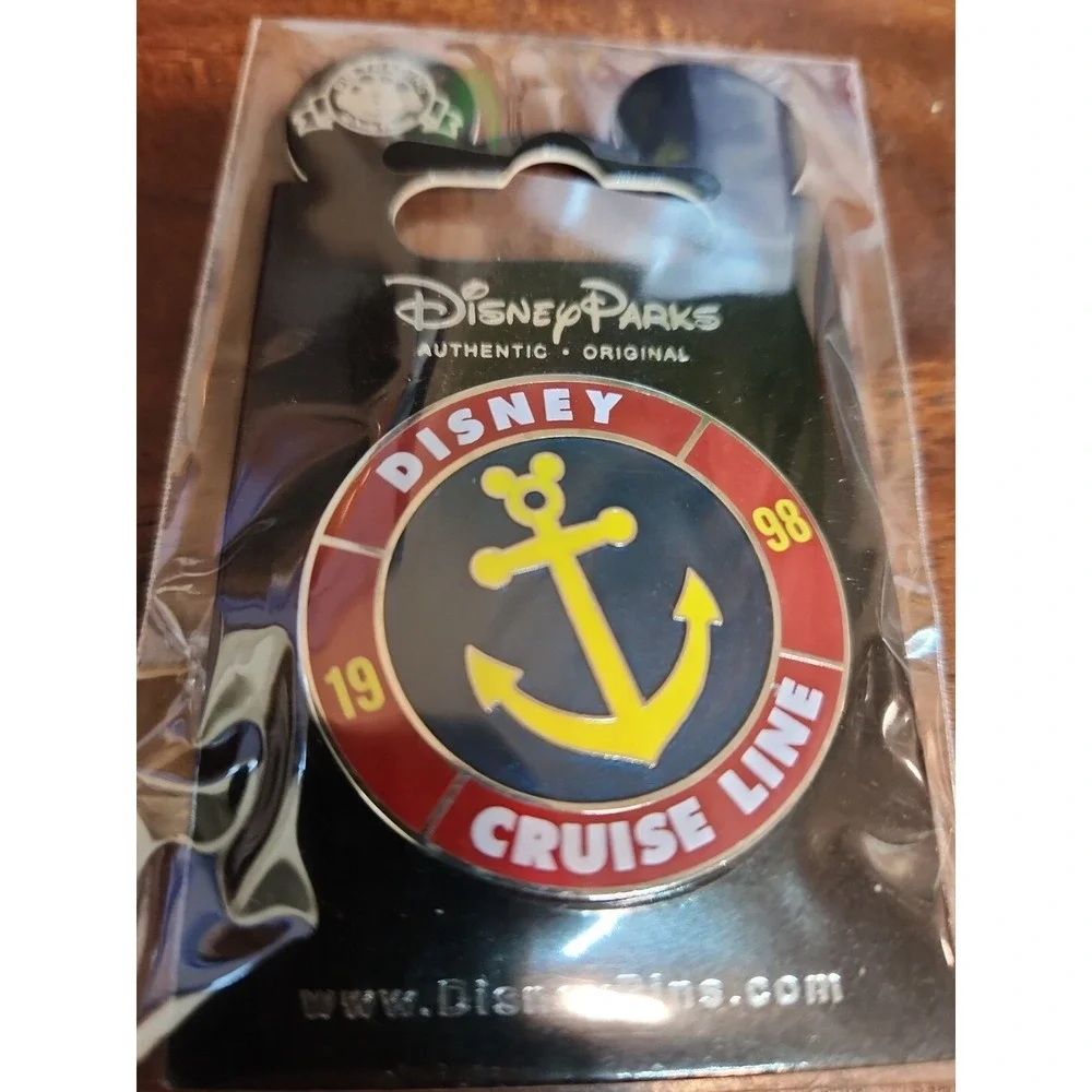 Disney Pin Cruise Line Ship Wave Logo DCL Mickey Anchor 1998 136839‎